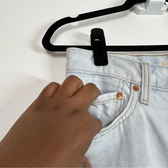 Levi's Women's Sky Blue Wide Leg Jeans - Picture 3 of 13